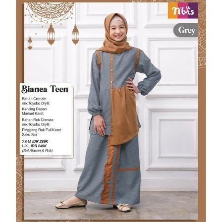 SETELAN BAJU Anak Perempuan Remaja Muslim Sarimbit Bianca Teen Nibras