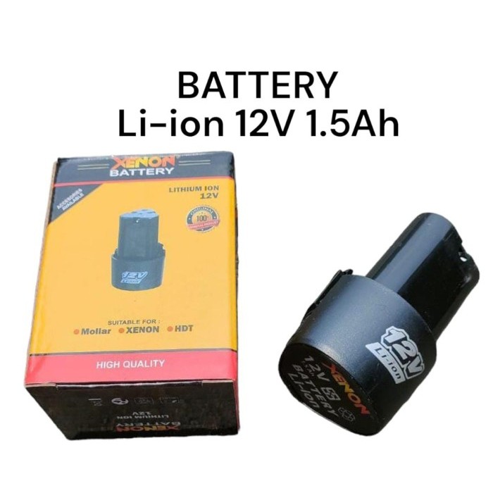 READY STOK Baterai Cordless 12V Battery Bor Cordless Li-ion 12volt Batre Bor Cas