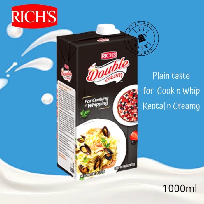

RICHS DOUBLE CREAM PLAIN 1L / RICHS FOR COOKING AND WHIPPING 1 L