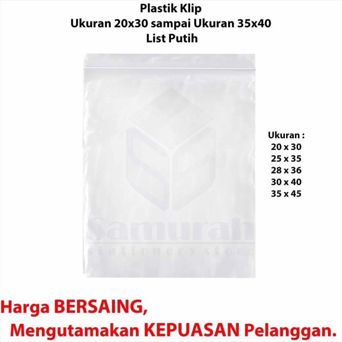 Plastik Klip C-TIK 25 x 35 / 25x35 cm PE Clip Ziplock Zipper Bening