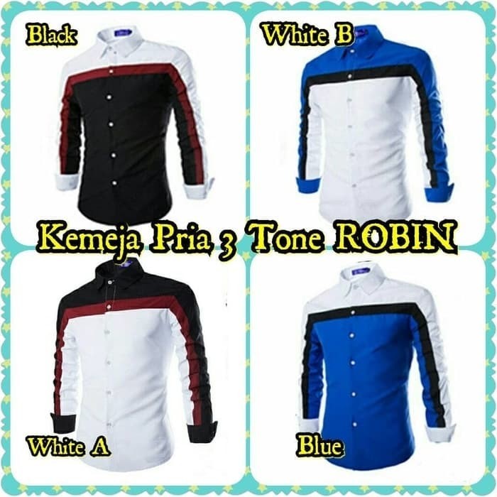 Kemeja Pria 3 Tone Robin