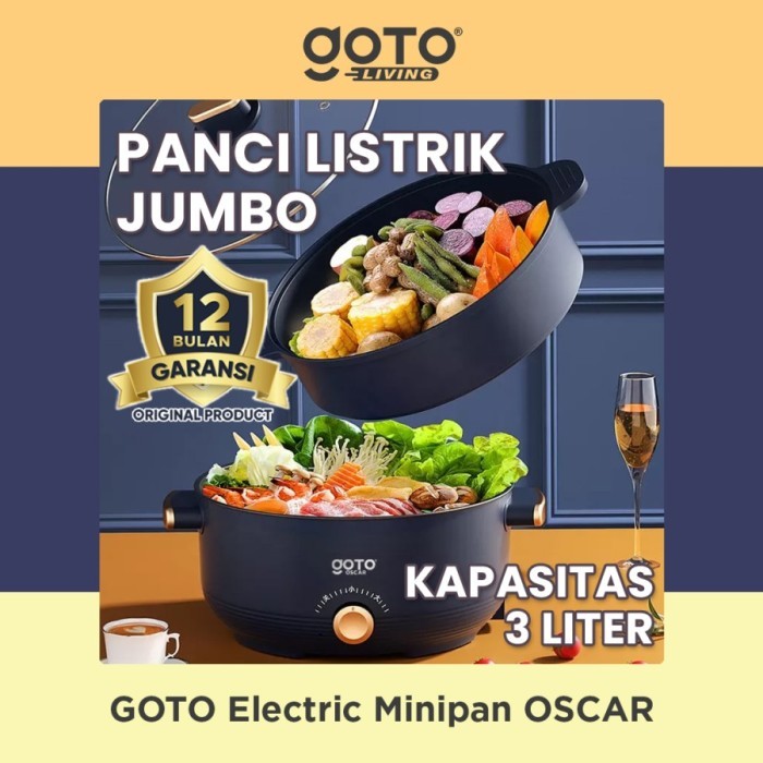 GoTo Panci Listrik Oscar Goreng Kukus Serbaguna Kapasitas Besar 3 L
