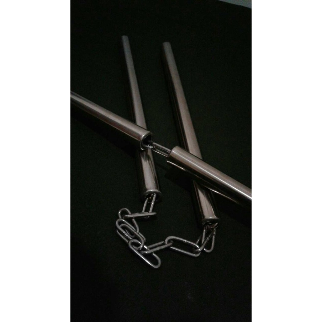 Murah nunchaku stainless steel fight style..(bukan baton)