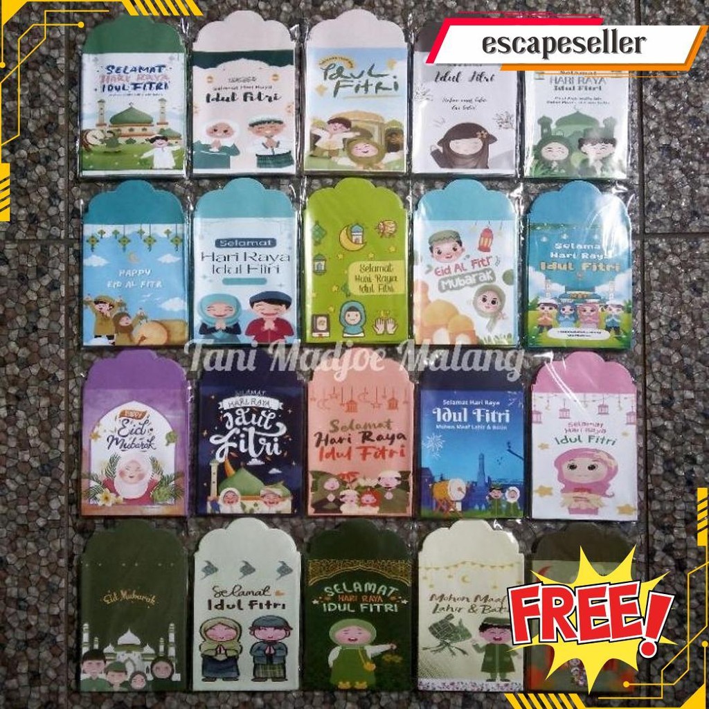 

Amplop Lebaran Idul Fitri (10Pcs) Ukuran Sedang Siap Pakai Cod