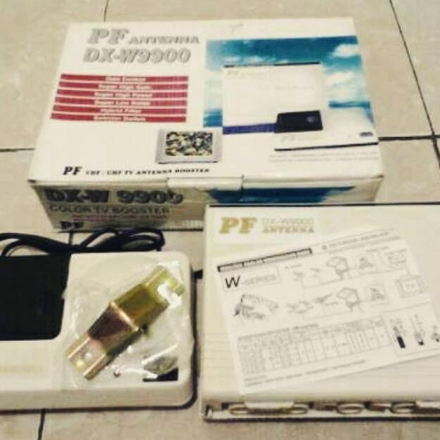 BOSTER ANTENA TV UHF VHF PF DX W9900 ASLI ORIGINAL PF ATAU ORIGINAL DX