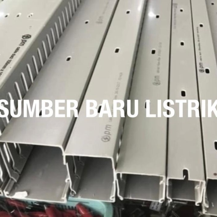 TERBARU Kabel Duct / Cable Duct / Wiring Duct 100x100 Lubang Abu PM BISA GRAB