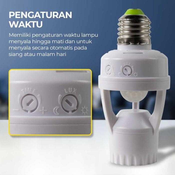 SMART FITTING LAMPU SENSOR GERAK OTOMATIS PIR MOTION SENSOR INFRARED