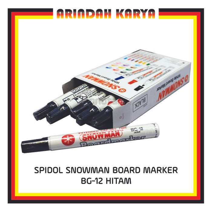 

SPIDOL WHITEBOARD SNOWMAN BG-12 Hitam, Biru, Merah, Hijau