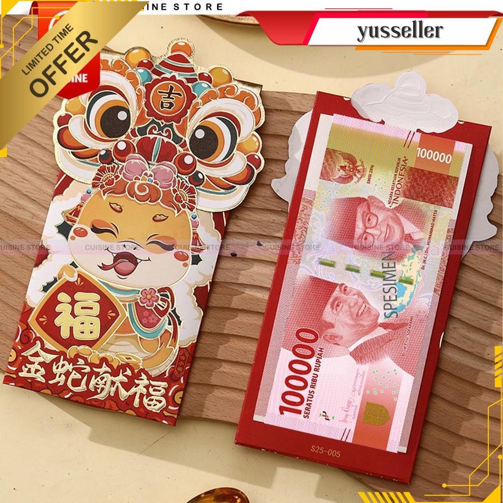 

Angpao Imlek Snake 3D Amplop Wedding Gold Printed Premium Tebal Termurah Banget