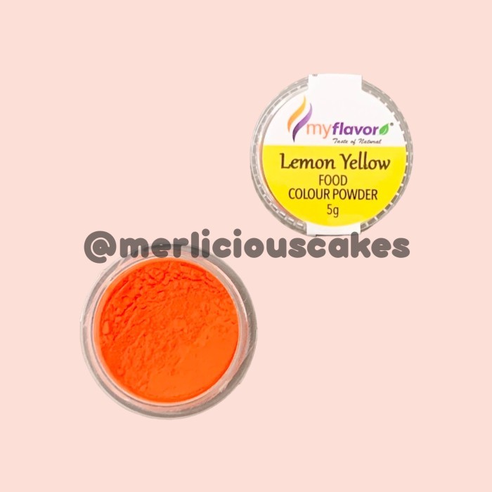 

(:(:(:(] Lemon Yellow Food Colour Powder My Flavor Pewarna Makanan Bubuk 5 Gram