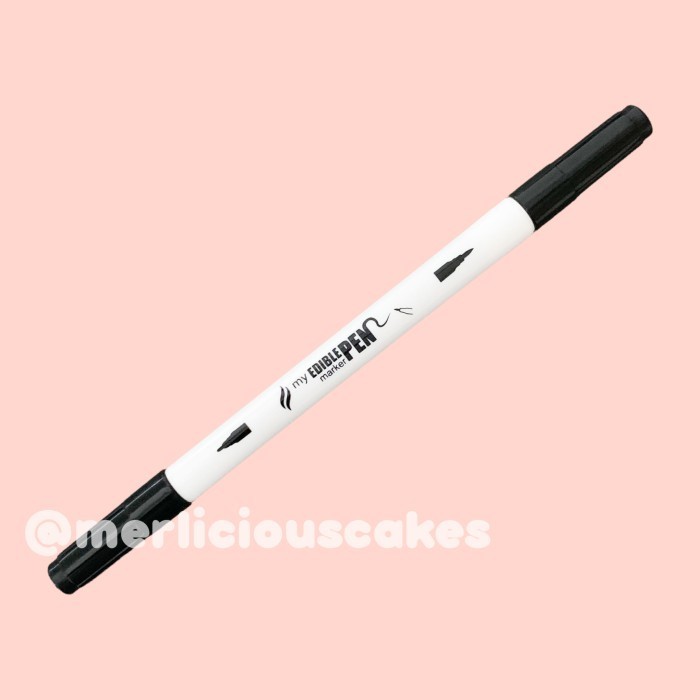 

Ready oke] Black My Flavor Edible Pen Marker Dual Tips Halal