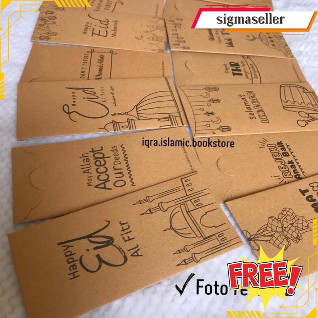 

1 Pack Isi 5 Amplop Lebaran Idul Fitri 2025 Premium Rustic Aesthetic Unik Lucu Bahan Craft Tebal Angpao Desain Terbaru Uang Tidak Dilipat Ready Stock Original Produk