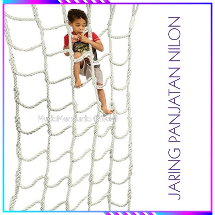 TERBARU Jaring Safety Nylon 12mm Wall Climbing Anak Climbing Hammock