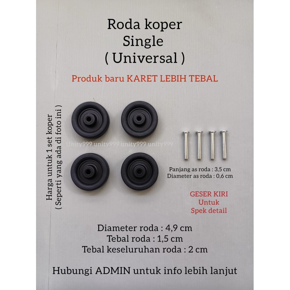(:(:(:(] roda koper pengganti roda replacement roda koper fiber 360