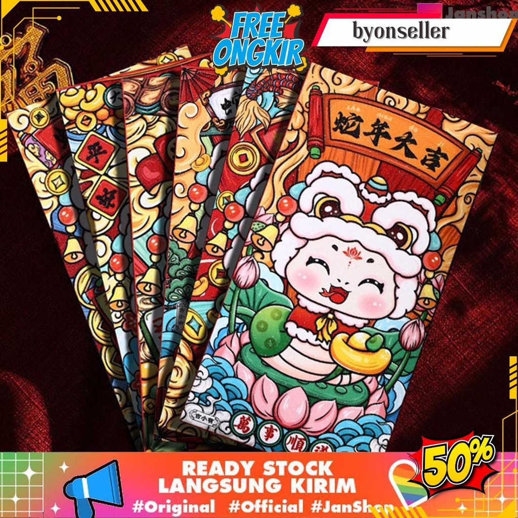 

Angpao Shio Ular Imlek 2025 Desain Eksklusif Kualitas Premium Isi 6 Terlaris