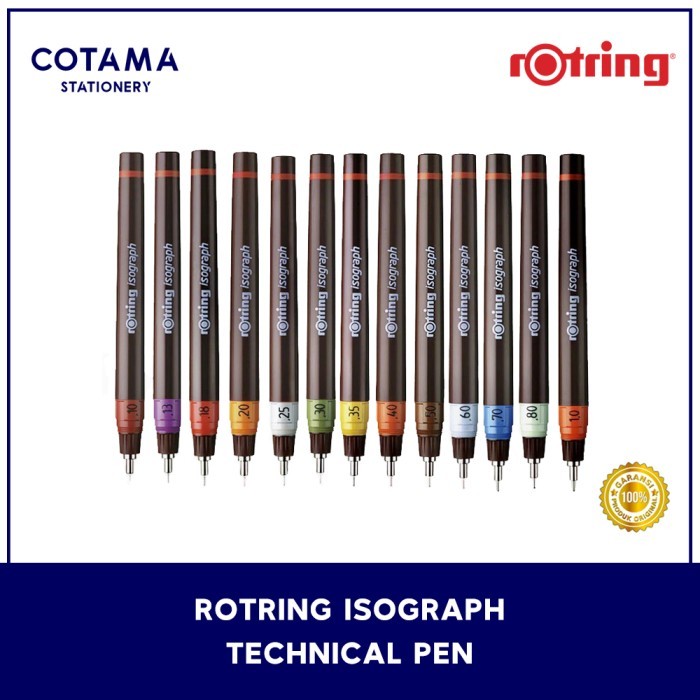 

Rapido Rotring Isograph Technical Pen 0.1 - 1.0 mm Original