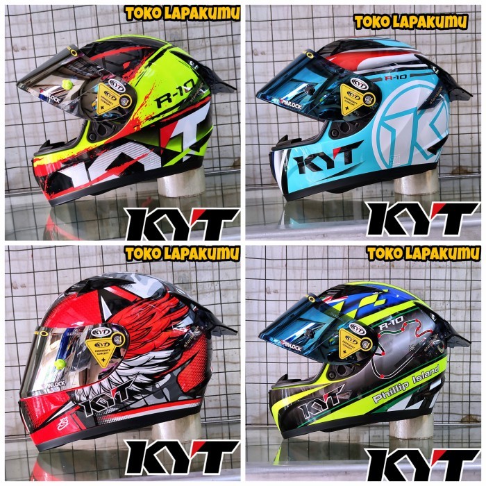 Helm Full Face Kyt R10 Paket Ganteng