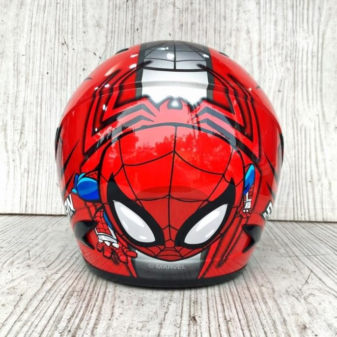 Helm mds anak R3 Jr spiderman black doff