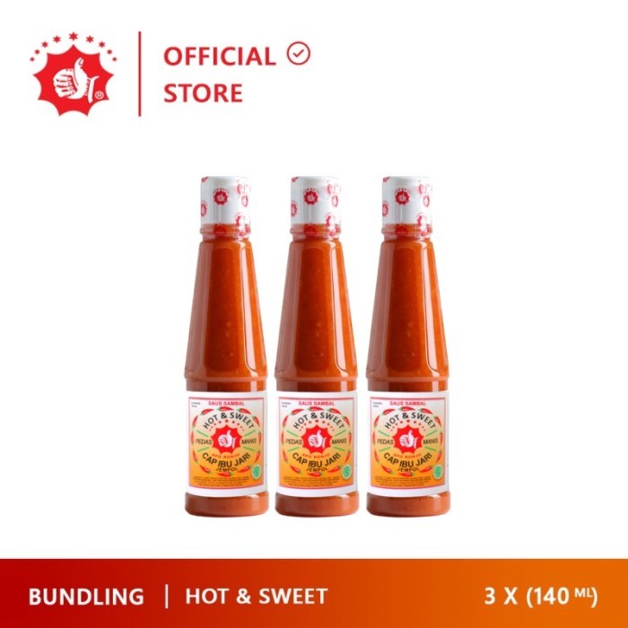 

TERLARIS SAMBAL CAP IBU JARI JEMPOL HOT & SWEET (3X140ML) MURAH!!! MURAH