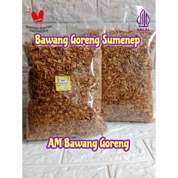 

TERLARIS BAWANG GORENG SUMENEP 1KG MURAH!!! MURAH