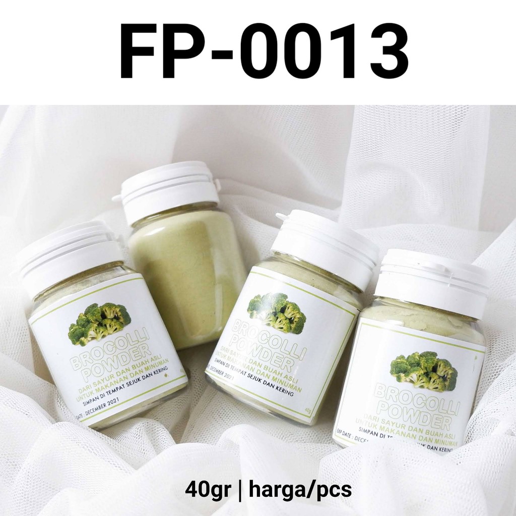 

FP-0013 Pewarna perasa makanan alami 40gr bubuk brocolli brokoli hijau (SPRINKLES)