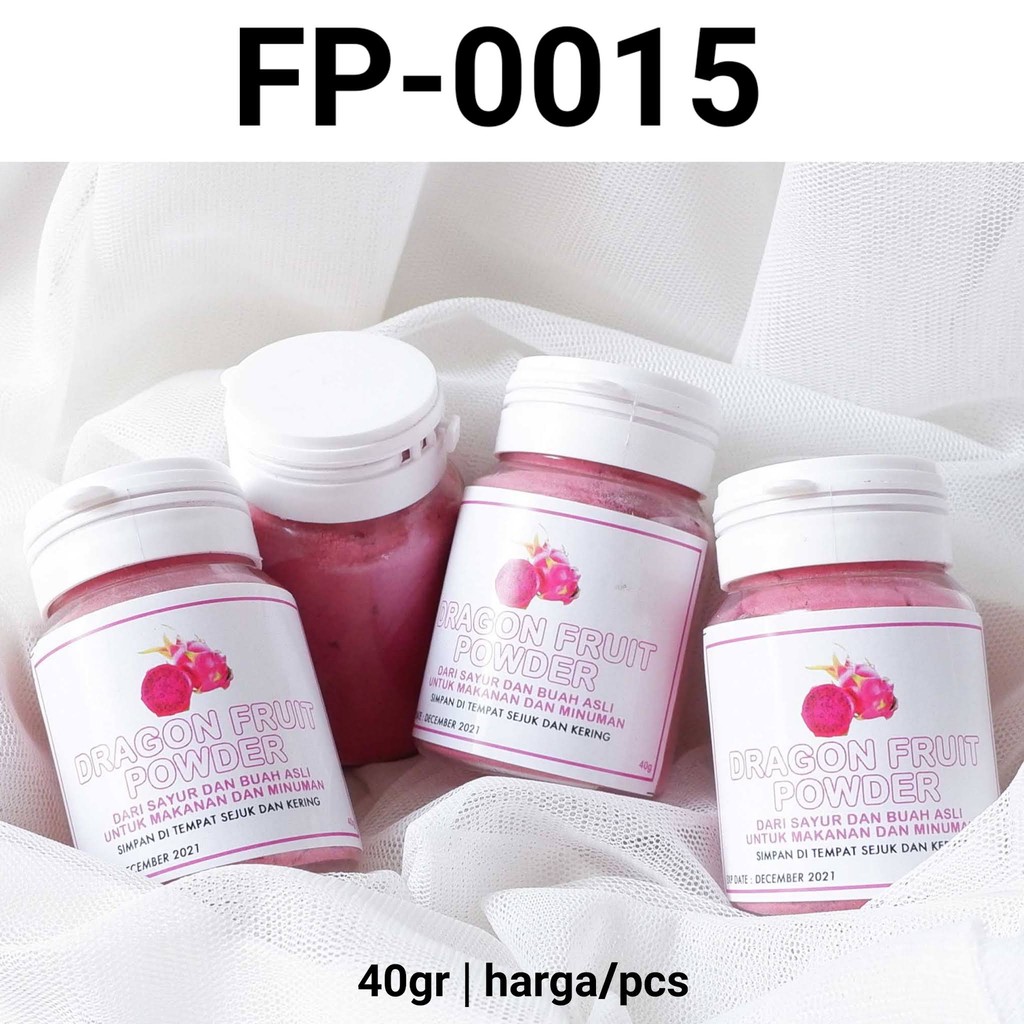 

FP-0015 Pewarna perasa makanan alami 40gr bubuk buah naga pink (SPRINKLES)