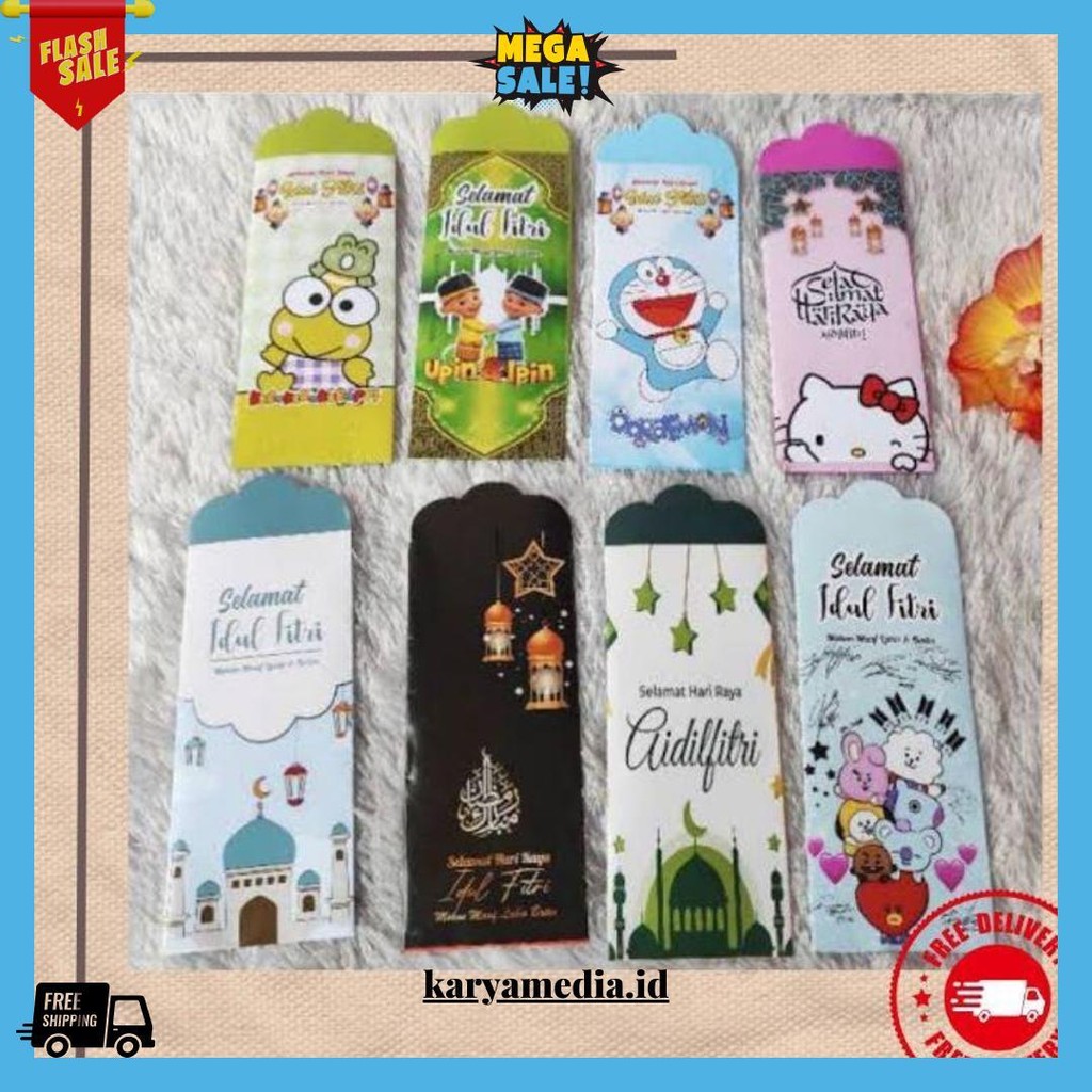 

Amplop Lebaran Panjang Murah 1Pak Isi 10 Cod