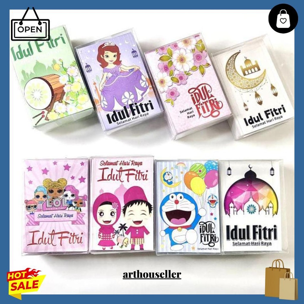 

Grosir Amplop Lebaran Mika Isi 50 Lembar / Angpao Hari Raya Idul Fitri Kartun Siap Kirim