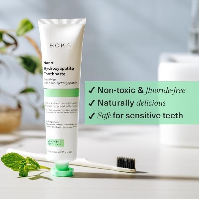 Boka Toothpaste Nano-hydroxyapatite remineralizes enamel