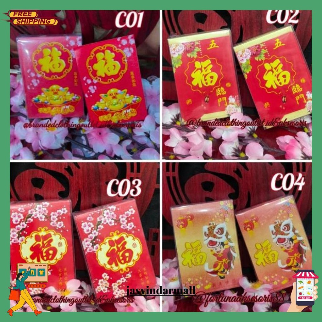 

(1Box Isi 50 Lembar) Angpao Imlek Medium / Angpau Fu Nikah / Angpau Hok Pesta / Amm276560 Gratis Ongkir