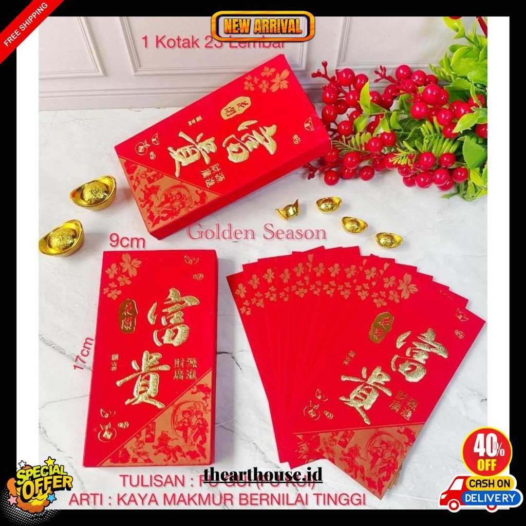 

Grosir Angpao Imlek Panjang Isi 23Pcs Fu / Gong Xi Fa Cai / Amplop Sincia / Hongbao Cod