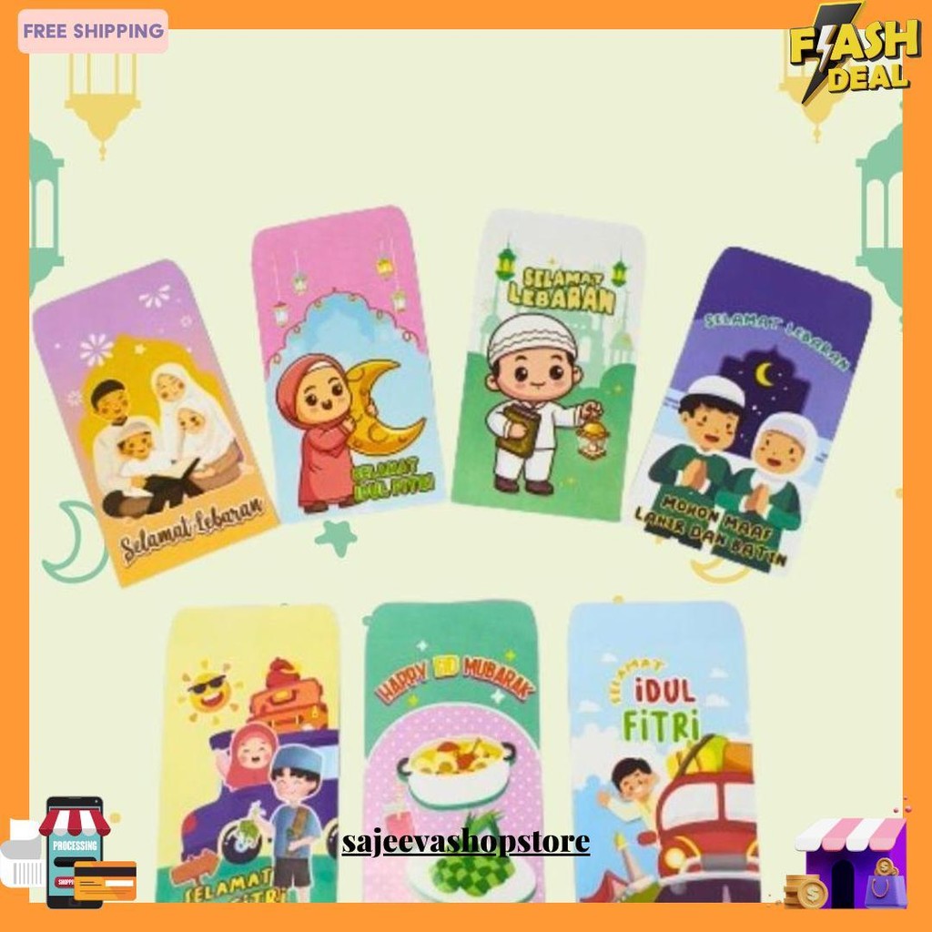

Mv (1Pak Isi 10Pcs) Amplop Lebaran Mini Motif Anak Ukuran S Termurah Banget