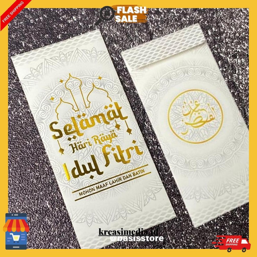 

Amplop Lebaran Idul Fitri Premium Hotprint Emas Ukuran 7,5X16 Cm 1 Pack Isi 10 Pcs Bisa Cod