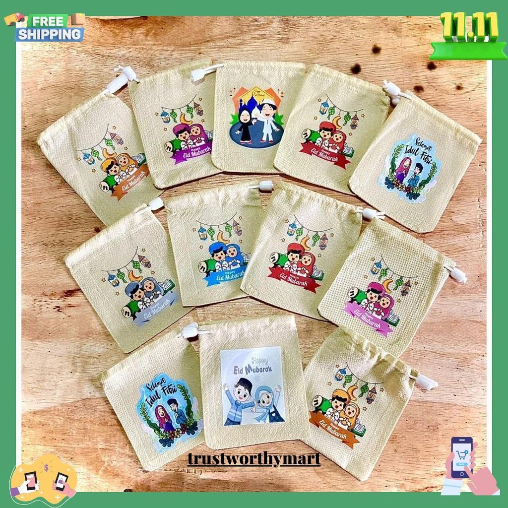 

Amplop Lebaran Mini Pouch Serut Kain/Amplop Kain Viral Serbaguna Bisa Cod