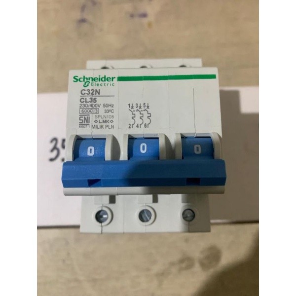 MCB 3Phase Schneider Original PLN