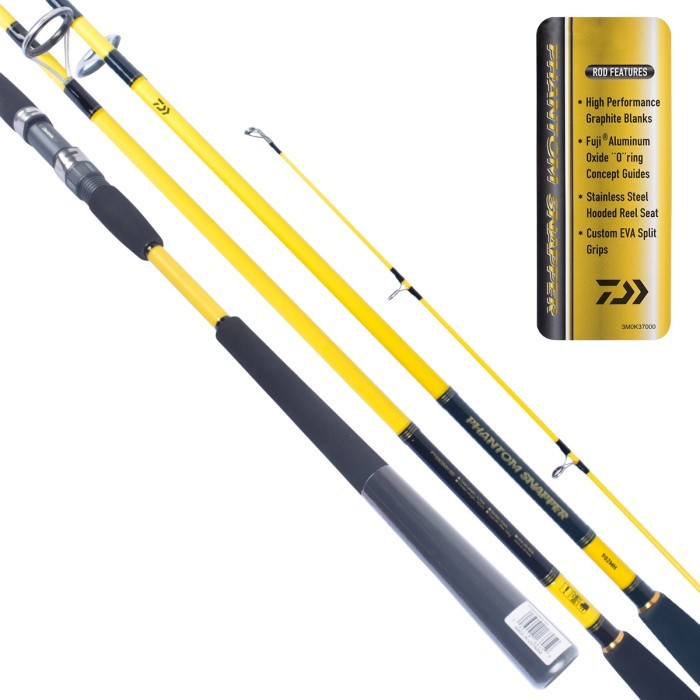Set Joran Joran Spinning Daiwa Phantom Snapper Pts Ukuran 702 802 902 1002 Mh-Sd