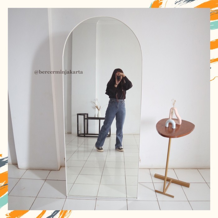 Arch Standing Mirror Bingkai Besi