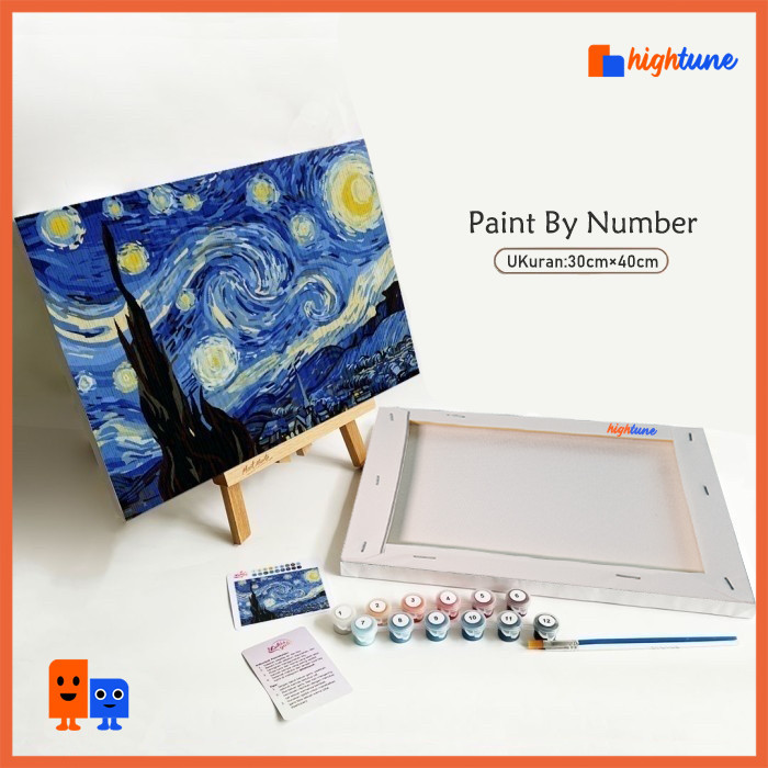 

PROMO! Hightune Paint By Number 30x40 Painting Kit Canvas Paint Kit Digital Aesthetic Kanvas Lukis