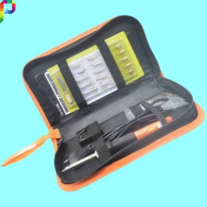 

HOT SALE! Alat Solder Lukis Bakar Wood Burning Pen Pyrography 37 Set