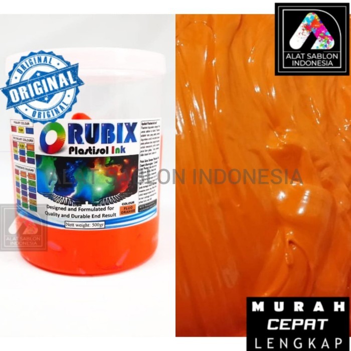 

HOT SALE! TINTA SABLON PLASTISOL RUBIX ORANGE STABILO FLO ORANGE 500GR