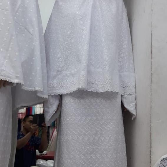 Baju ihrom wanita-baju ihrom gamis dan bergo-gamis putih M-L-XL-XXL Terlaris