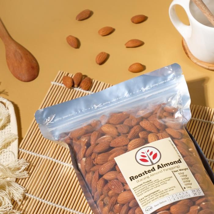 

terbaru !!! almond 1kg/kacang almond panggang/roasted almond 1/2kg/500 gram cemilan snack food ready