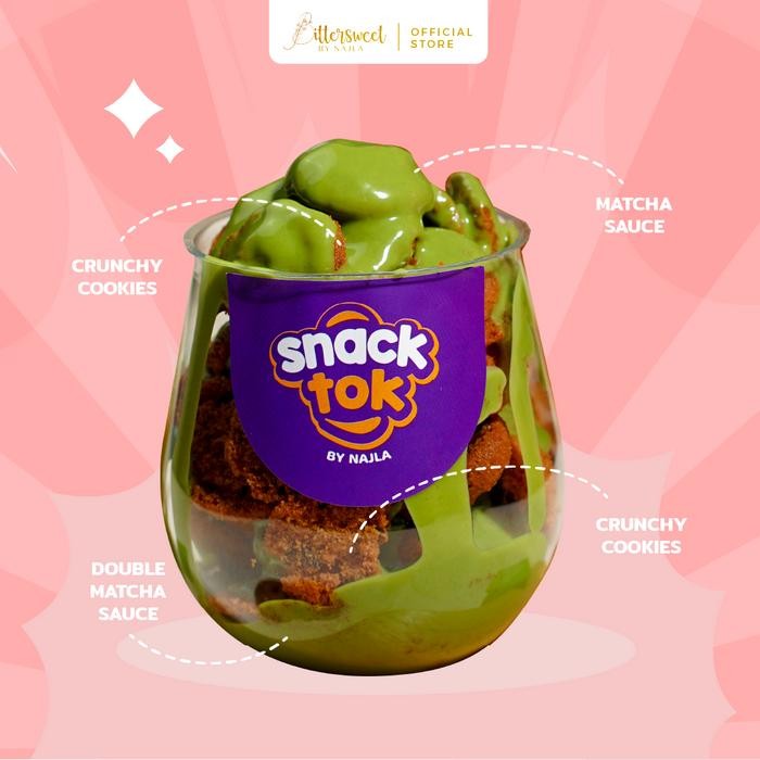 

terbaru !!! [ bittersweet by najla ] dubai choco milk pistachio & snacktok matcha ready