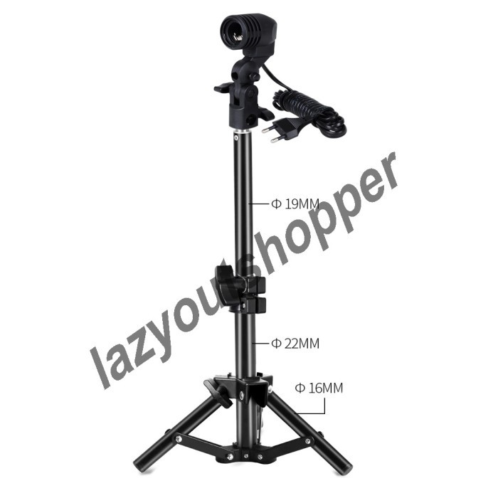 Light stand/ tripod mini dengan lamp holder dgn socket E27