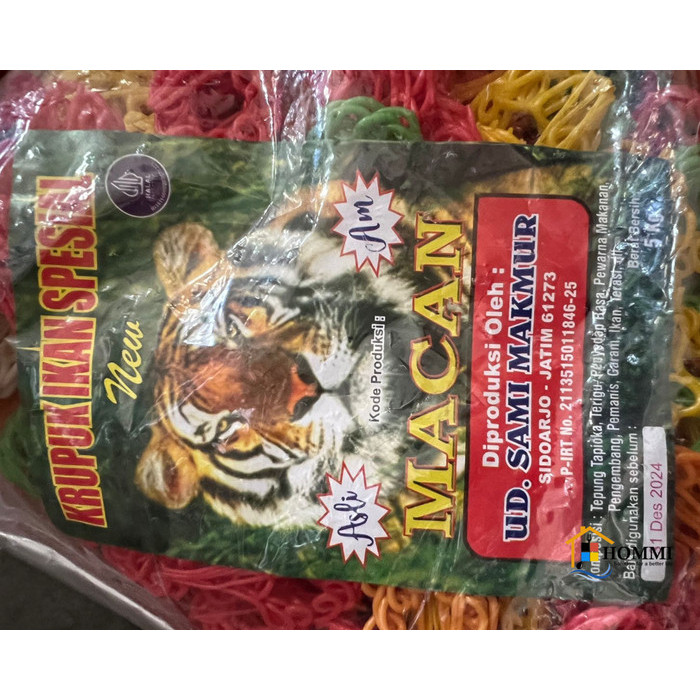 

Readyy!! Kerupuk Ikan Mawar Warna Mentah Macan 1 Bal 5kg