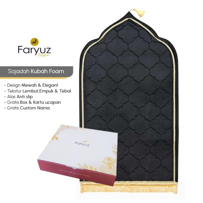 Kosanshoop Sajadah Kubah Busa Tebal Premium Polos Custom Nama Sejadah Turki Hampers Anti Slip Bulu