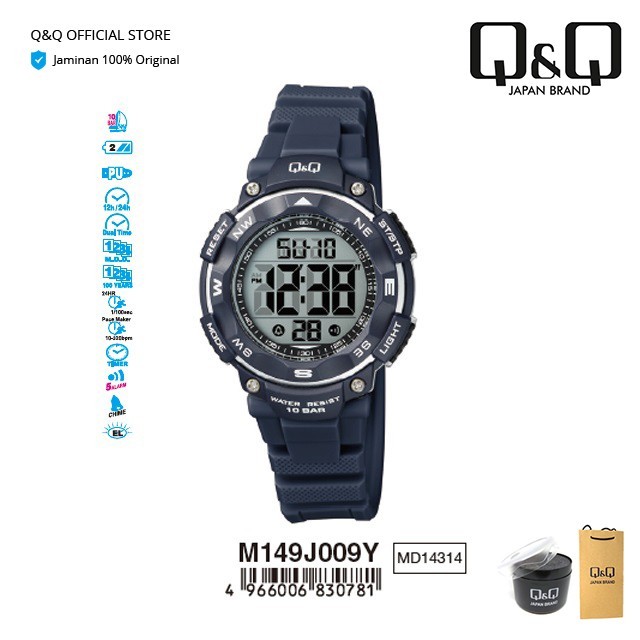 Q&Q Qnq Qq Original Jam Tangan Digital - M149 M149J Water Resist
