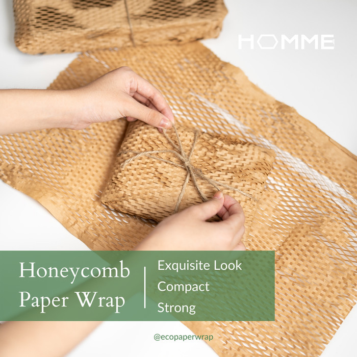 [100 Meter] 38 cm HOMME Ecofriendly Honeycomb Paper Bubblewrap Kertas