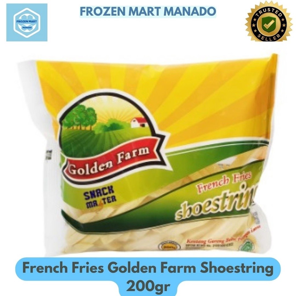 

French Fries Golden Farm Shoestring 200gr - Frozen Mart Manado (Frozen Food Manado)