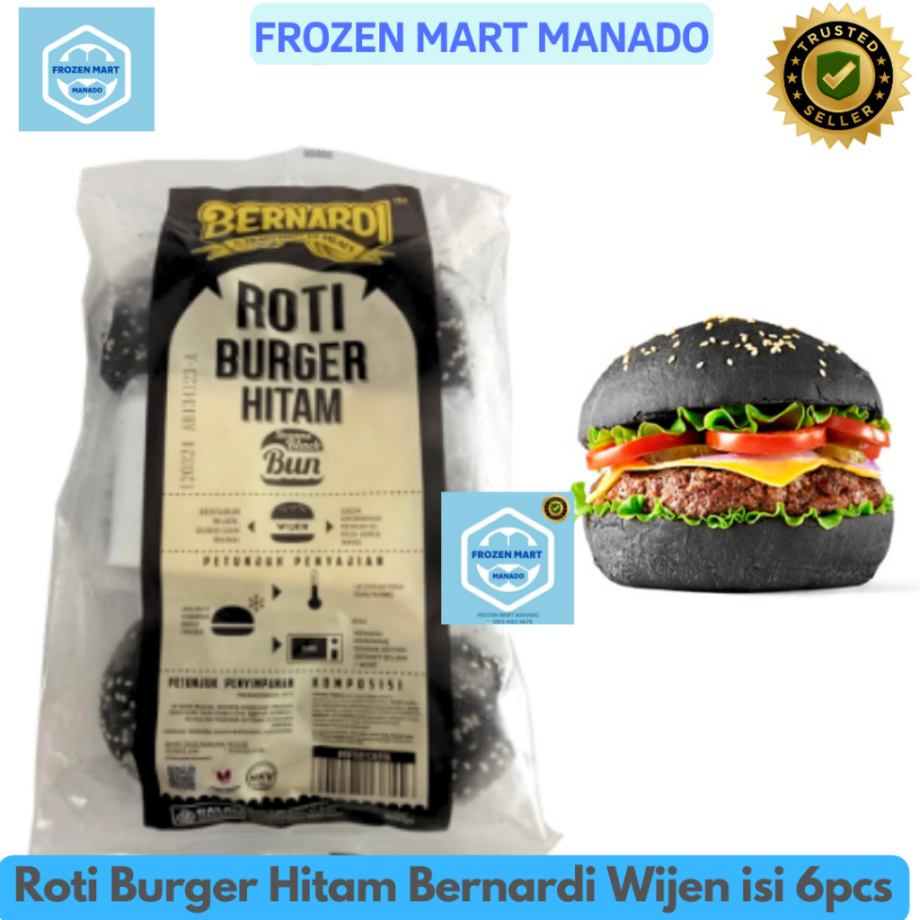 

Roti Burger Hitam Bernardi Wijen isi 6pcs - Frozen Mart Manado (Frozen Food Manado)
